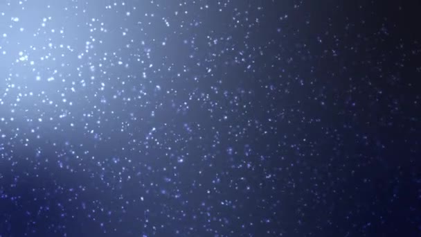 Falling Snow Blue Video Background — Stock Video