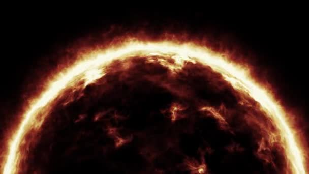 Animation de fusée éclairante solaire sur fond noir 