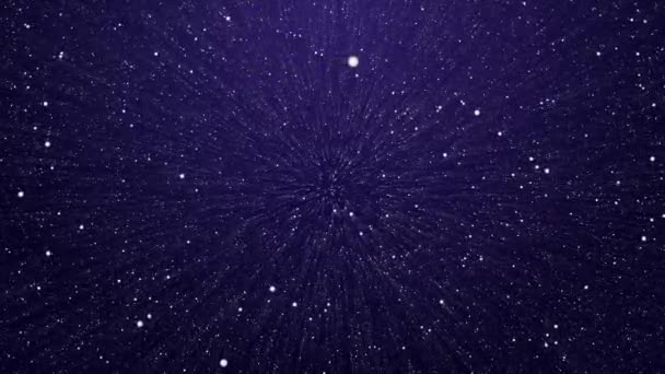 蓝色空间 带星星和光线视频背景 — 图库视频影像