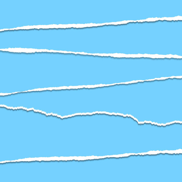 Синий разорванный или разорванный бумажный фон

