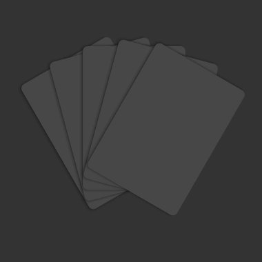 Vektör Kağıt Kartları Mockup