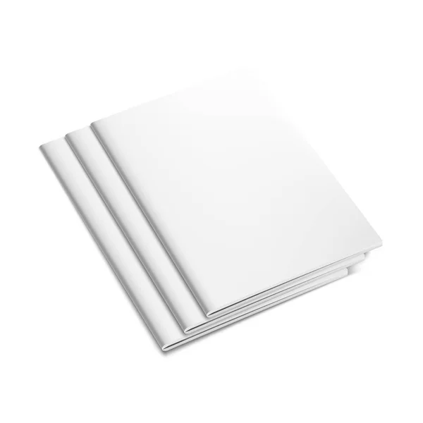 ベクトルホワイト空のパンフレットモックアップ — ストックベクタ