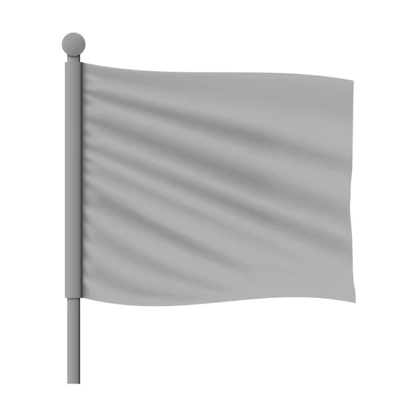 Vektori Aaltoileva Lippu Mockup — vektorikuva