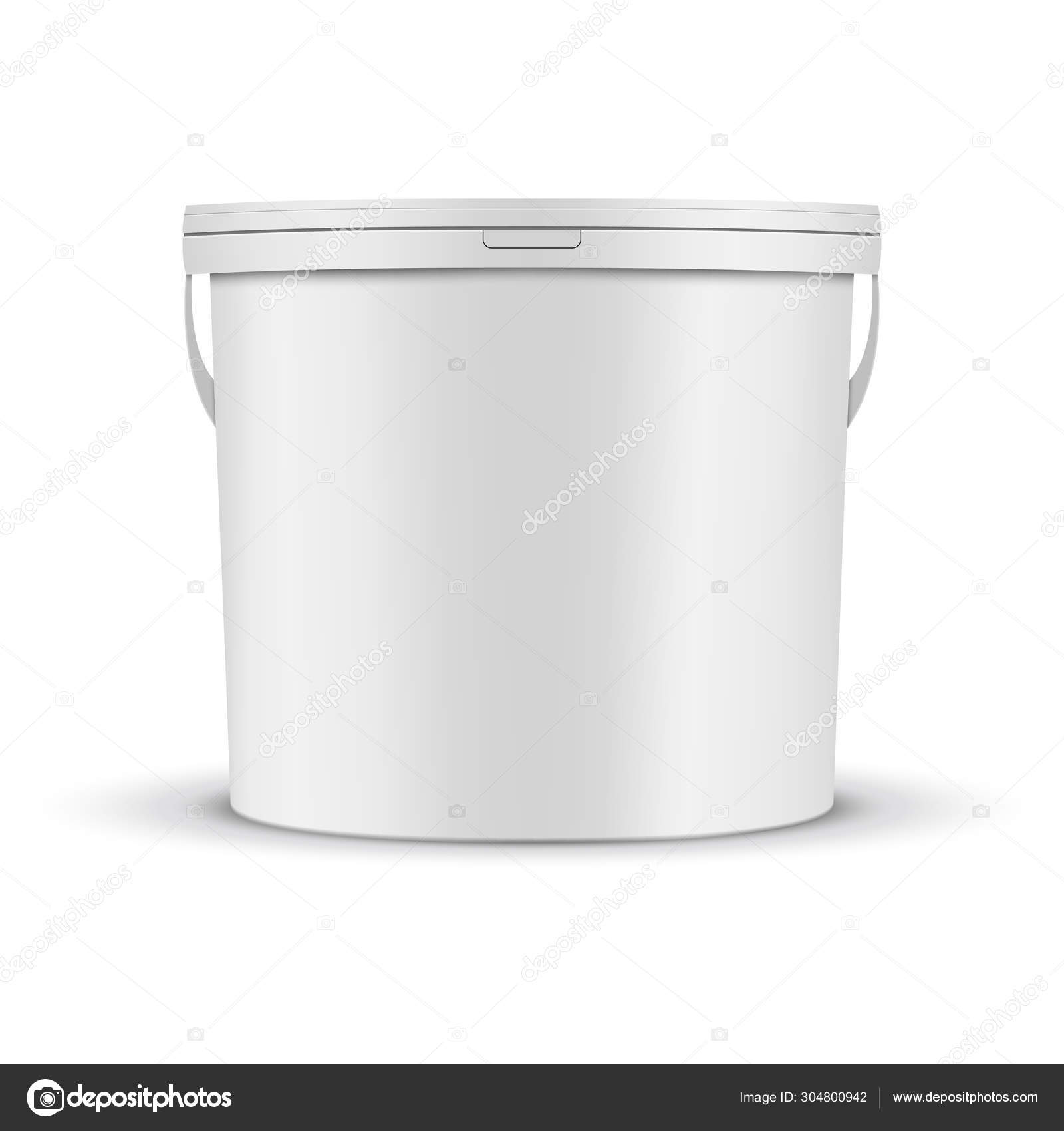 Download Vhite Vector Paint Bucket Mockup Vector Image By C Robisklp Vector Stock 304800942