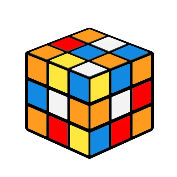 Rubics Cube Puzzle Ikona — Wektor stockowy