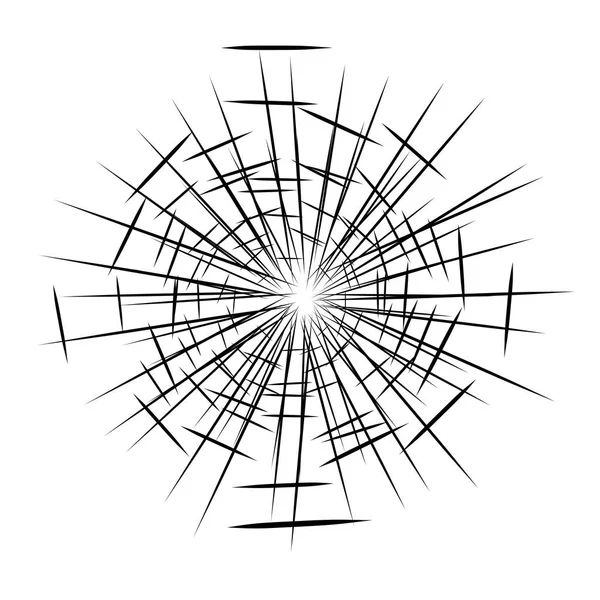 Cracked Broken Vector Glass — Stock Vector