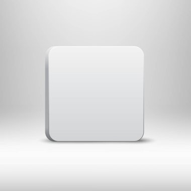 Boş Beyaz Uygulama Düğmesi Simgesi