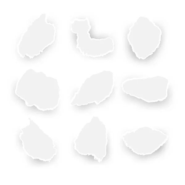 Білий Грубий Папір Форми — стоковий вектор