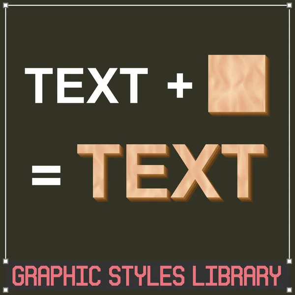 Holzvektorgrafiken Für Adobe Illustrator Für Formen Und Text — Stockvektor