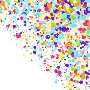 Renkli Uçan Kağıt Konfeti ile Vektör Doğum Günü Partisi Arka Plan