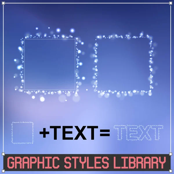 Styles Graphiques Vectoriels Bokeh Pour Adobe Illustrator Appliquer Utilisant Bibliothèque — Image vectorielle