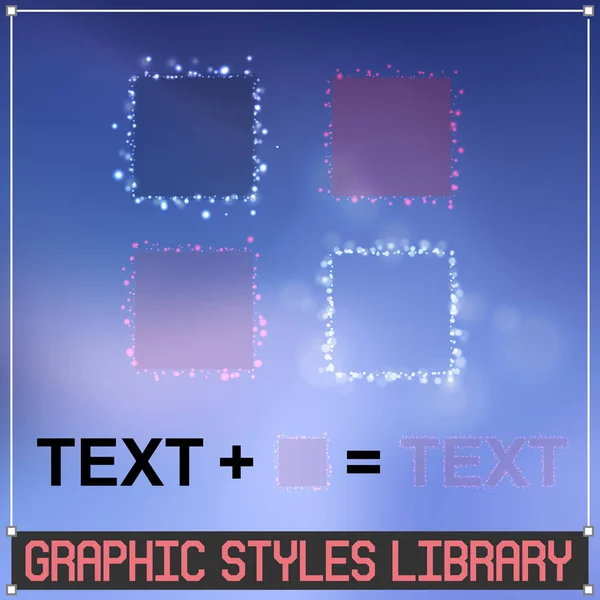 Styles Graphiques Vectoriels Bokeh Pour Adobe Illustrator Appliquer Utilisant Bibliothèque — Image vectorielle