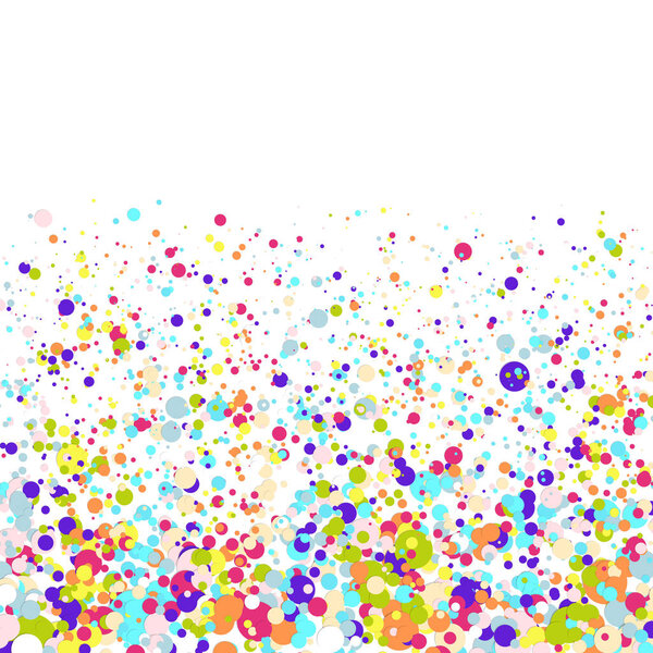 Фон дня рождения вектора с цветастыми бумажными конфетти
