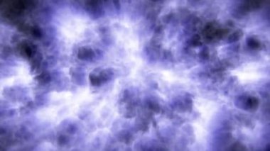 Parlayan Bulutlar ve Duman ile Mavi Arka Plan Animasyonu