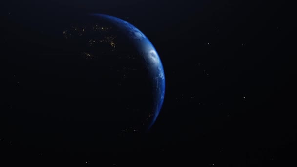 Bezszwowe Pętli Spinning Earth Globe Dostarczone Przez Nasa — Wideo stockowe