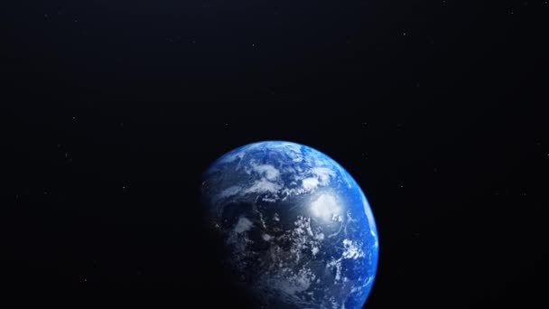 旋转和缩放地球地球动画由美国宇航局提供 — 图库视频影像