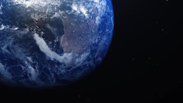 Sakta Snurrar Och Zooma Earth Globe Animation Möblerat Nasa — Stockvideo