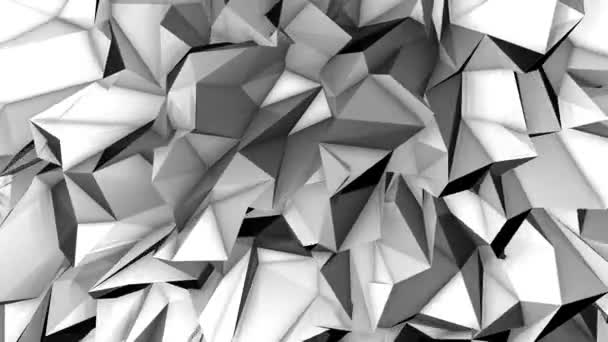 Looped Low Poly Triangular Background Crystals Polygonal Seamless Loop Motion — Stock Video