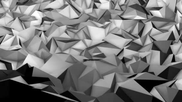 Looped Low Poly Triangular Background Crystals Polygonal Seamless Loop Motion — Stock Video