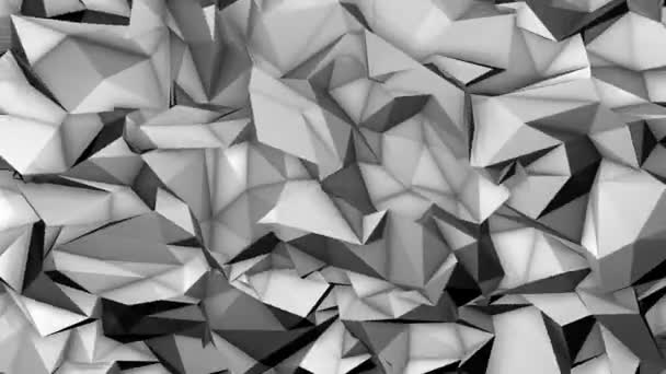 Looped Low Poly Triangular Background Cristais Polygonal Seamless Loop Motion — Vídeo de Stock