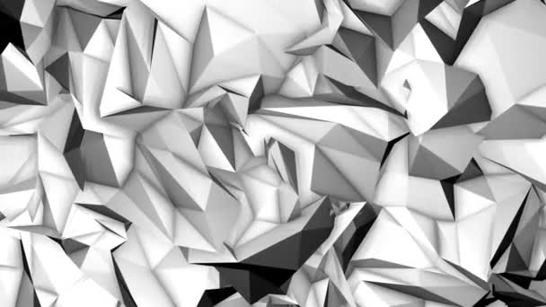 Lage Polydriehoekige Achtergrond Kristallen Polygonale Naadloze Lus Beweging Graphics — Stockvideo
