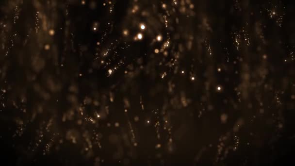 Partículas Bokeh Polvo Abstracto Luz Movimiento Cinemático Fondo Lazo — Vídeos de Stock