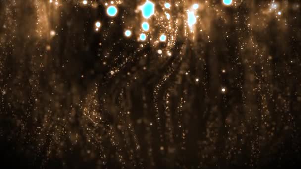 Partículas Bokeh Polvo Abstracto Luz Movimiento Cinemático Fondo Lazo — Vídeo de stock