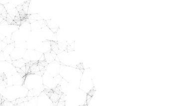 Beyaz Arkaplanda Soyut Dijital Bağlantıların Döngülenmesi Siyah Arkaplan