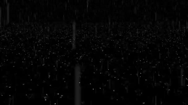 Looped Regen Animatie Zwarte Achtergrond — Stockvideo