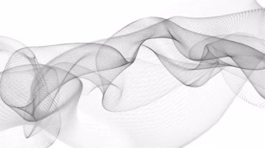 Beyaz Arkaplanda Zarif Koyu Gri Dalga Döngüsü