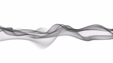 Beyaz Arkaplanda Zarif Koyu Gri Dalga Döngüsü