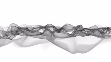 Beyaz Arkaplanda Zarif Koyu Gri Dalga Döngüsü