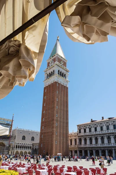 Venice Italië Augustus 2014 Mark Bell Tower Gezien Vanaf Een — Stockfoto