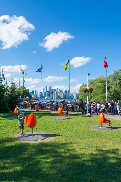 Торонто Канада Серпень 2015 People Прогуляйтеся Поблизу Порома Посадки Островах — стокове фото