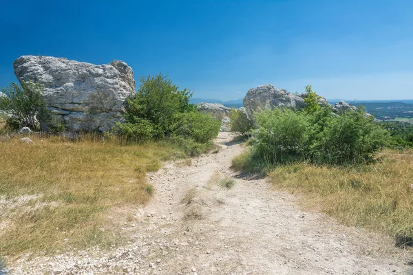 Forcalquier Formations Rocheuses Forme Champignon Dans Parc Naturel Des Mourres — Photo