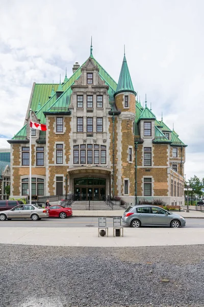 Quebec City Canada Augusti 2015 Buss Station Quebec City Molnig — Stockfoto