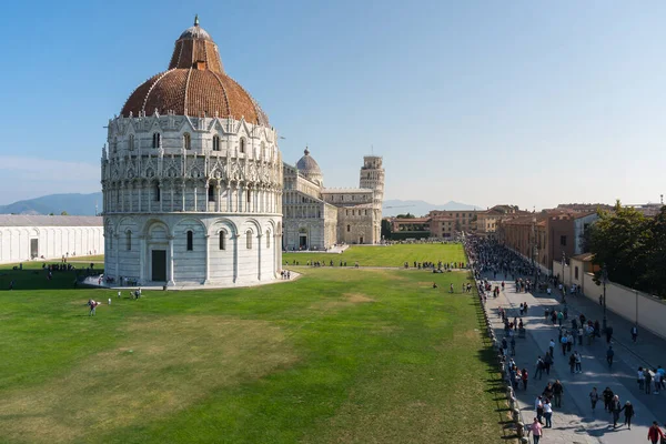 Pisa Talya Ekim 2018 Pisa Daki Ünlü Mucizeler Meydanında Yer — Stok fotoğraf