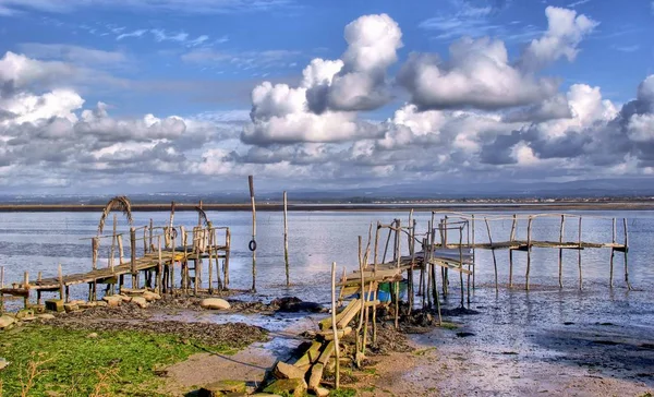 Antiguo Muelle Rústico Aveiro Portugal — Foto de Stock