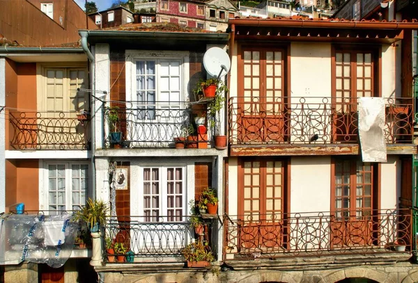 Typiska Hus Oporto Portugal — Stockfoto