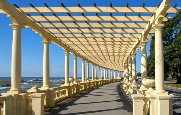 Caminho Costeiro Com Pergola Foz Douro Porto Portugal — Fotografia de Stock