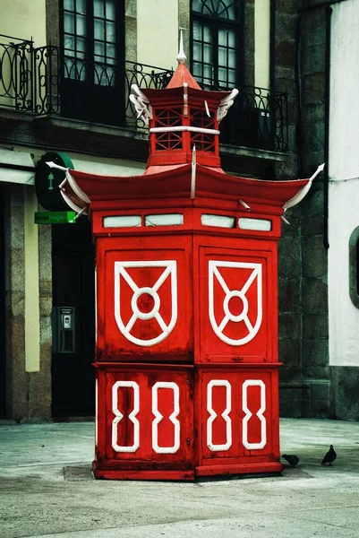 Quiosque Vermelho Portalegre Portugal — Fotografia de Stock