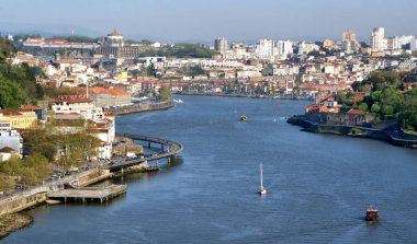 Porto, Portekiz Douro nehrinde Douro nehir Porto, Portugalview görünümü