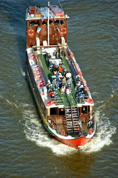 Luchtfoto Van Cruiseschip Douro Rivier Portugal — Stockfoto