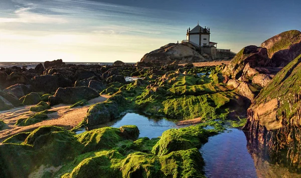 Capela Senhor Pedra Miramar Portugal — Fotografia de Stock