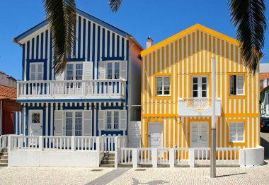Çizgili evler Costa nova, Aveiro, Portekiz