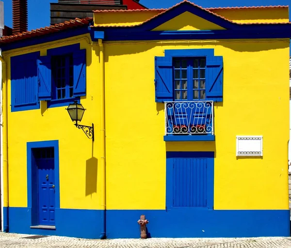 Färgglada Hus Aveiro Portugal — Stockfoto