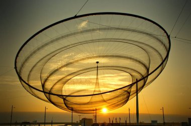 Ortak ağ heykel roundabout, Matosinhos, Portekiz