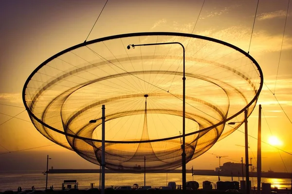 Escultura Rede Pública Rotunda Matosinhos Portugal — Fotografia de Stock