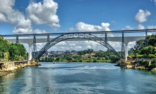 Gamla Järn Överbrygga Luis Jag Porto Portugal — Stockfoto