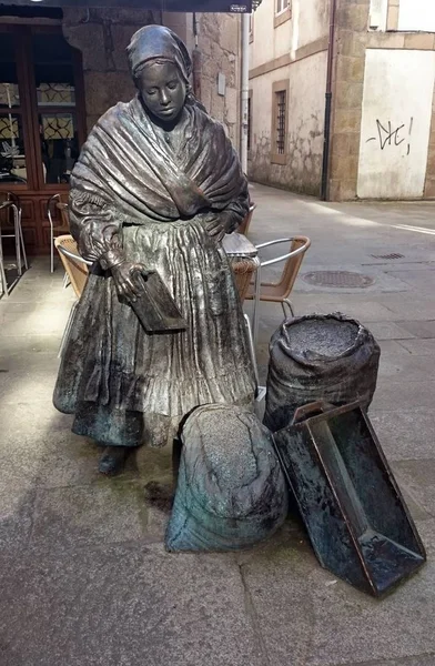 Straat Sculptuur Padron Galicië Spanje — Stockfoto